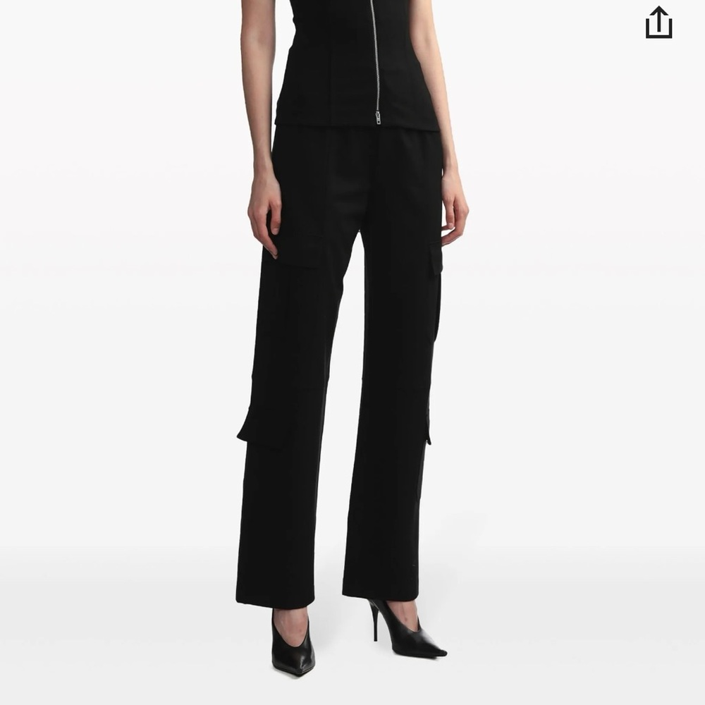 Rag & Bone Black Trousers with Zipper Detail